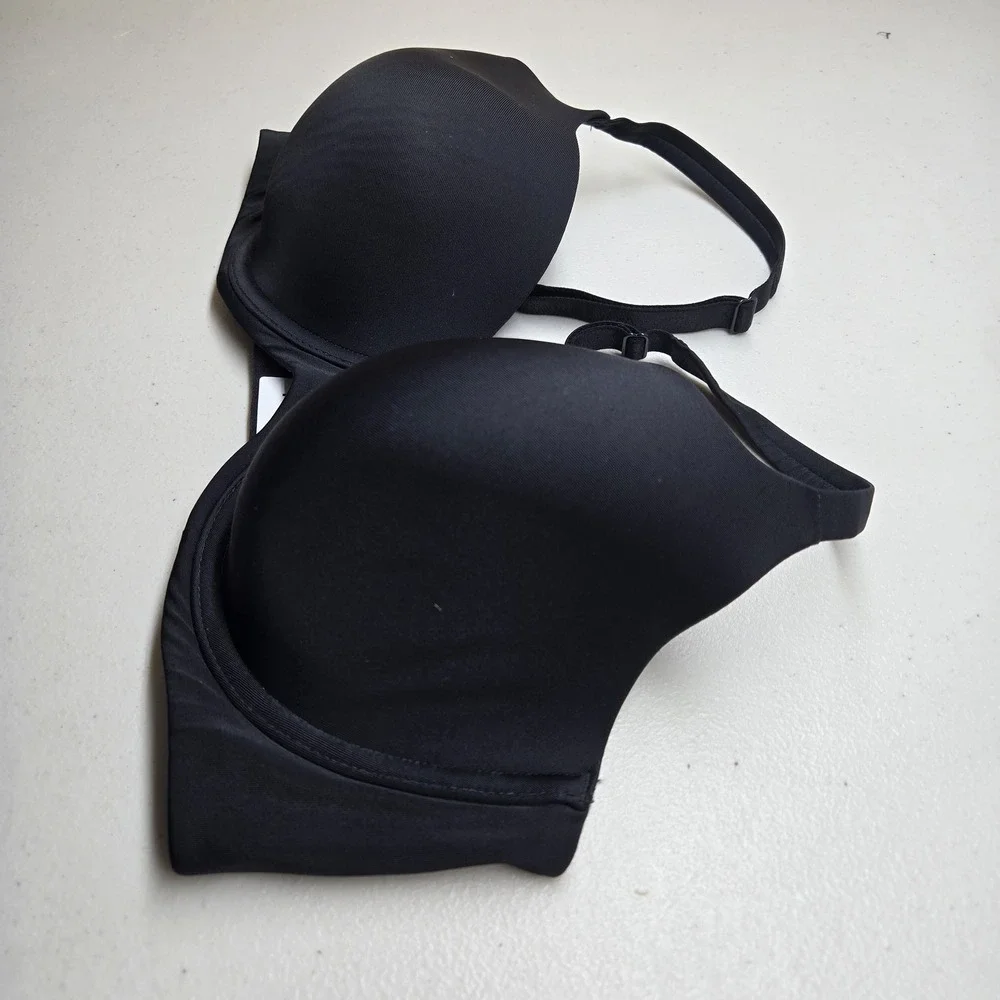 Ambrielle Women Bra 38D Black Everyday Full‎ Coverage T Shirt Underwired